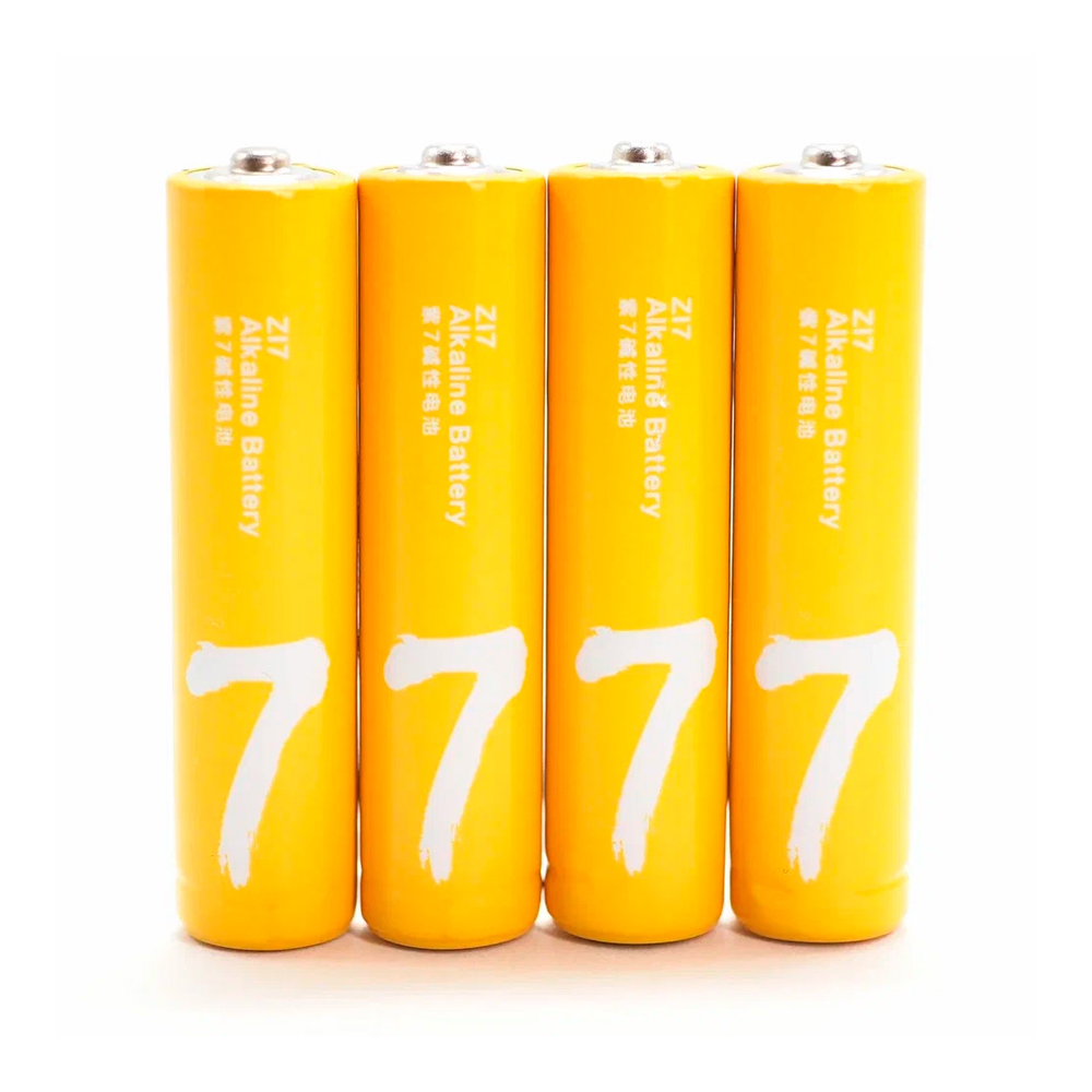 Батарейки алкалиновые ZMI Rainbow Zi7, AAA, 4 шт., жёлтые